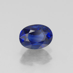 Saphir bleue naturelle coupe ovale, 0,75 ct, VS
