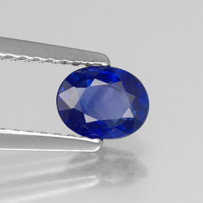Saphir bleue naturelle coupe ovale, 0,70 ct, VS