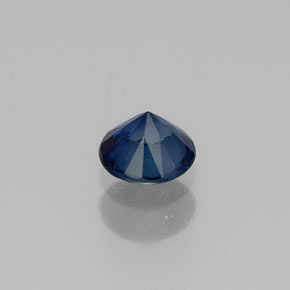 Saphir bleue naturelle coupe roude, 0,37 ct, VVS