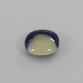 Saphir bicolore naturelle coupe coussin, 0,85 ct, translucide