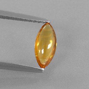 Saphir orange naturelle transparent, 0,74 ct, transparent / translucide