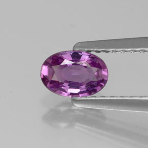 Saphir violet naturelle coupe ovale, 0,55 ct, VVS-VS