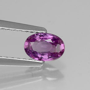 Saphir violet naturelle coupe ovale, 0,55 ct, VVS-VS