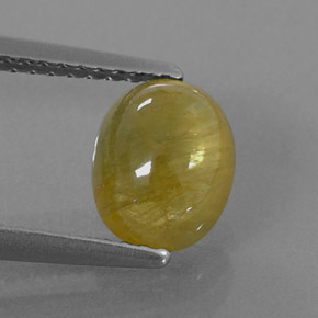 Saphir jaune naturelle transparent, 2,09 ct, transparent / translucide