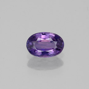Saphir violet naturelle coupe ovale, 0,59 ct, VS