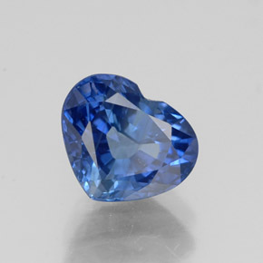 Saphir bleue naturelle forme de coeur, 2,21 ct, VS