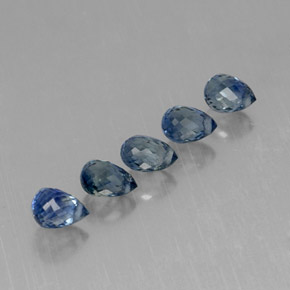 Achetez naturel ct bleue saphir gems, briolette, en provenance tanzanie (songea) chez gemselect. en stock, livraison internationale!