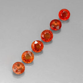 Achetez naturel ct orange saphir gems, coupe roude, en provenance tanzanie (songea) chez gemselect. en stock, livraison internationale!