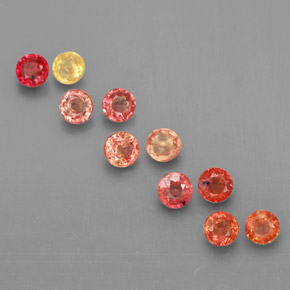 Achetez naturel ct multicolore saphir gems, coupe roude, en provenance tanzanie (songea) chez gemselect. en stock, livraison internationale!
