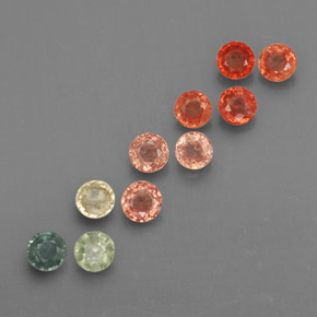 Achetez naturel ct multicolore saphir gems, coupe roude, en provenance tanzanie (songea) chez gemselect. en stock, livraison internationale!