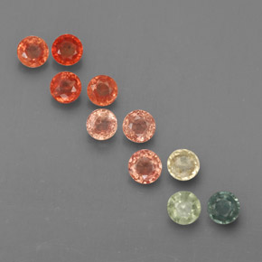 Achetez naturel ct multicolore saphir gems, coupe roude, en provenance tanzanie (songea) chez gemselect. en stock, livraison internationale!