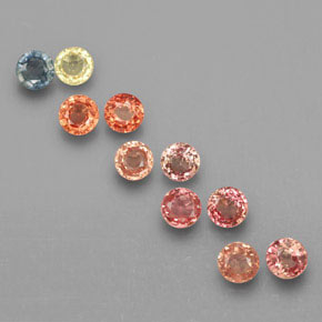 Achetez naturel ct multicolore saphir gems, coupe roude, en provenance tanzanie (songea) chez gemselect. en stock, livraison internationale!