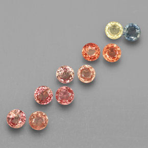 Achetez naturel ct multicolore saphir gems, coupe roude, en provenance tanzanie (songea) chez gemselect. en stock, livraison internationale!