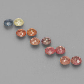 Achetez naturel ct multicolore saphir gems, coupe roude, en provenance tanzanie (songea) chez gemselect. en stock, livraison internationale!