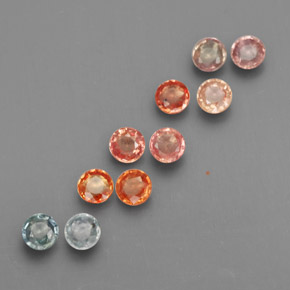 Achetez naturel ct multicolore saphir gems, coupe roude, en provenance tanzanie (songea) chez gemselect. en stock, livraison internationale!