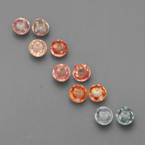 Achetez naturel ct multicolore saphir gems, coupe roude, en provenance tanzanie (songea) chez gemselect. en stock, livraison internationale!
