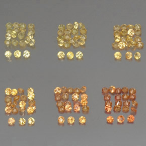 Achetez naturel ct orange saphir gems, coupe roude, en provenance tanzanie (songea) chez gemselect. en stock, livraison internationale!