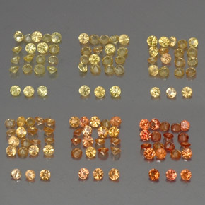 Achetez naturel ct orange saphir gems, coupe roude, en provenance tanzanie (songea) chez gemselect. en stock, livraison internationale!