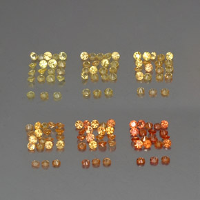 Achetez naturel ct orange saphir gems, coupe roude, en provenance tanzanie (songea) chez gemselect. en stock, livraison internationale!