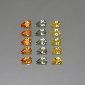 Achetez naturel ct multicolore saphir gems, en forme de poire, en provenance tanzanie (songea) chez gemselect. en stock, livraison internationale!