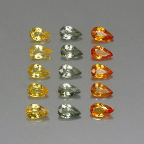 Achetez naturel ct multicolore saphir gems, en forme de poire, en provenance tanzanie (songea) chez gemselect. en stock, livraison internationale!
