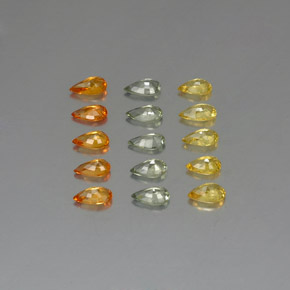 Achetez naturel ct multicolore saphir gems, en forme de poire, en provenance tanzanie (songea) chez gemselect. en stock, livraison internationale!