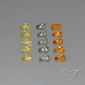 Achetez naturel 3,88ct multicolore saphir gems, en forme de poire, en provenance tanzanie chez gemselect. en stock, livraison internationale!