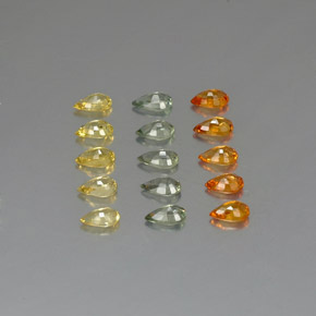 Achetez naturel 3,58ct multicolore saphir gems, en forme de poire, en provenance tanzanie chez gemselect. en stock, livraison internationale!