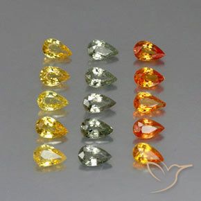 Achetez naturel 4,05ct multicolore saphir gems, en forme de poire, en provenance tanzanie chez gemselect. en stock, livraison internationale!