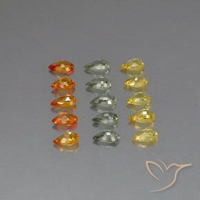 Achetez naturel 4,05ct multicolore saphir gems, en forme de poire, en provenance tanzanie chez gemselect. en stock, livraison internationale!