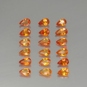 Achetez naturel ct orange saphir gems, en forme de poire, en provenance tanzanie (songea) chez gemselect. en stock, livraison internationale!