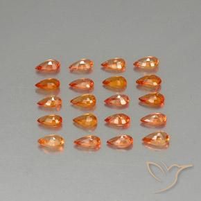 Shop natural 4.60ct Orange moyen Saphir gems, En forme de poire, from Tanzanie at GemSelect. In stock, global shipping!