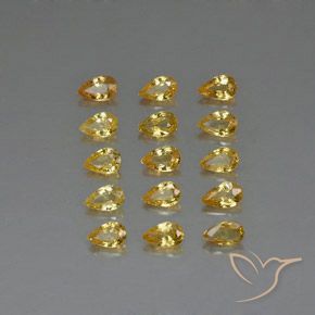 Achetez naturel 4,27ct jaune saphir gems, en forme de poire, en provenance tanzanie chez gemselect. en stock, livraison internationale!