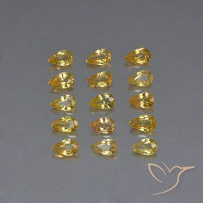 Achetez naturel 3,73ct jaune saphir gems, en forme de poire, en provenance tanzanie chez gemselect. en stock, livraison internationale!
