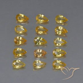 Achetez naturel 3,73ct jaune saphir gems, en forme de poire, en provenance tanzanie chez gemselect. en stock, livraison internationale!