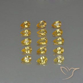 Achetez naturel 3,68ct jaune saphir gems, en forme de poire, en provenance tanzanie chez gemselect. en stock, livraison internationale!