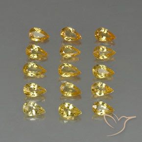 Achetez naturel 3,68ct jaune saphir gems, en forme de poire, en provenance tanzanie chez gemselect. en stock, livraison internationale!