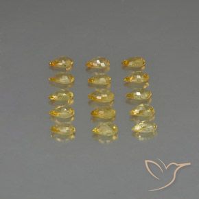 Achetez naturel 3,68ct jaune saphir gems, en forme de poire, en provenance tanzanie chez gemselect. en stock, livraison internationale!