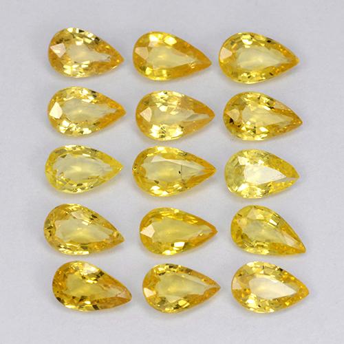 Achetez naturel 3,26ct jaune saphir gems, en forme de poire, en provenance tanzanie chez gemselect. en stock, livraison internationale!