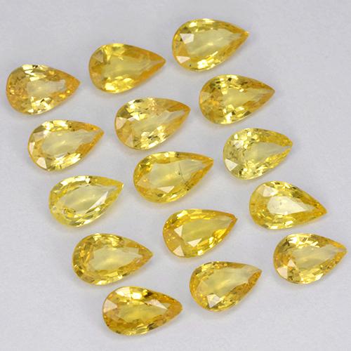 Achetez naturel 3,26ct jaune saphir gems, en forme de poire, en provenance tanzanie chez gemselect. en stock, livraison internationale!