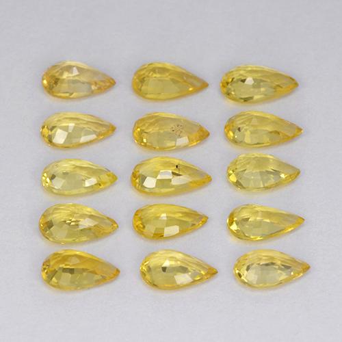 Achetez naturel 3,26ct jaune saphir gems, en forme de poire, en provenance tanzanie chez gemselect. en stock, livraison internationale!
