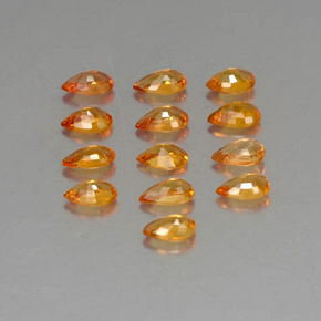Achetez naturel 3,77ct orange saphir gems, en forme de poire, en provenance tanzanie chez gemselect. en stock, livraison internationale!