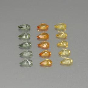 Achetez naturel 3,72ct multicolore saphir gems, en forme de poire, en provenance tanzanie chez gemselect. en stock, livraison internationale!