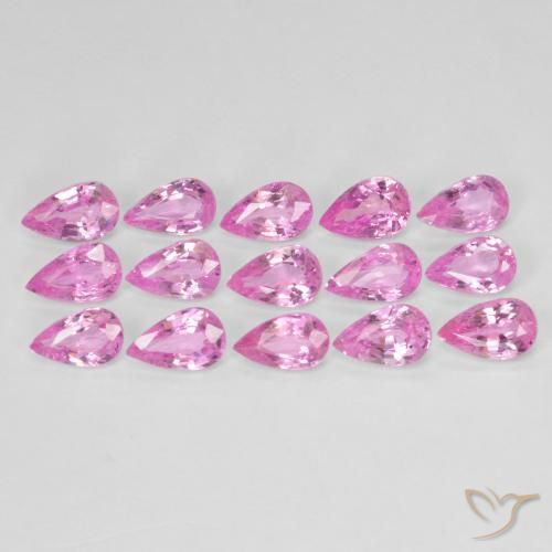 4.26ctw Naturel Rose moyen Saphir, En forme de poire, VVS-VS