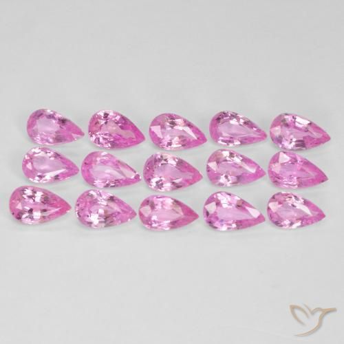 Shop natural 4.26ct Rose moyen Saphir gems, En forme de poire, from Madagascar at GemSelect. In stock, global shipping!