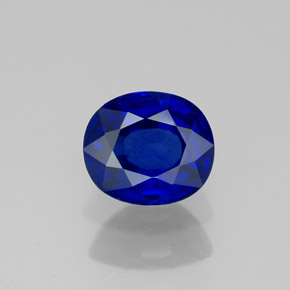 Saphir bleue naturelle coupe ovale, 2,01 ct, VS