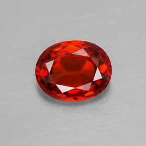 Saphir orange naturelle coupe ovale, 1,21 ct, VVS