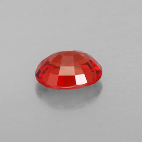 Saphir orange naturelle coupe ovale, 1,59 ct, VVS