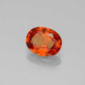 Saphir orange naturelle coupe ovale, 1,21 ct, VVS