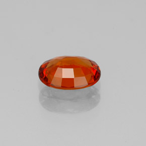 Saphir orange naturelle coupe ovale, 1,21 ct, VVS